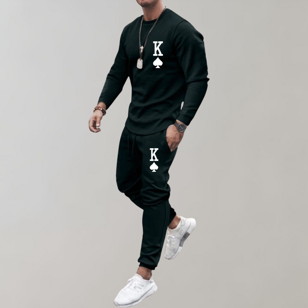 Errol® | Tuta alla moda con stampa di lettere per uomo