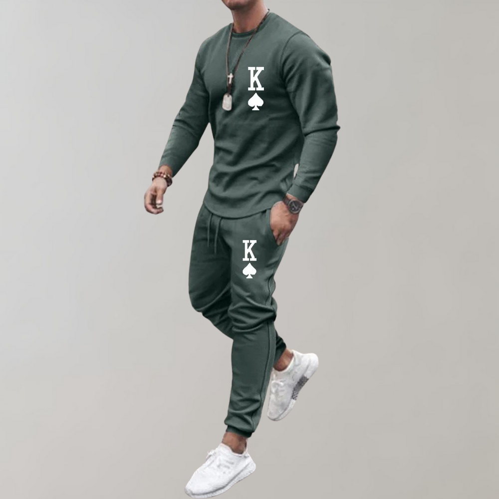 Errol® | Tuta alla moda con stampa di lettere per uomo