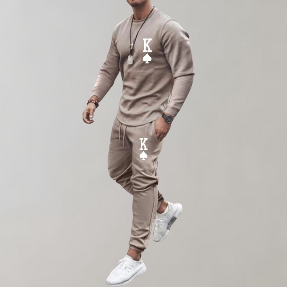Errol® | Tuta alla moda con stampa di lettere per uomo