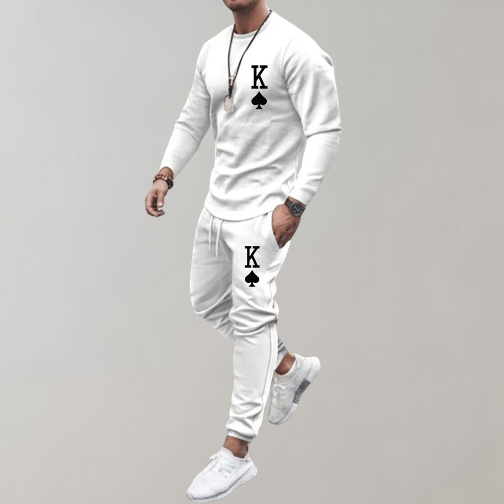 Errol® | Tuta alla moda con stampa di lettere per uomo