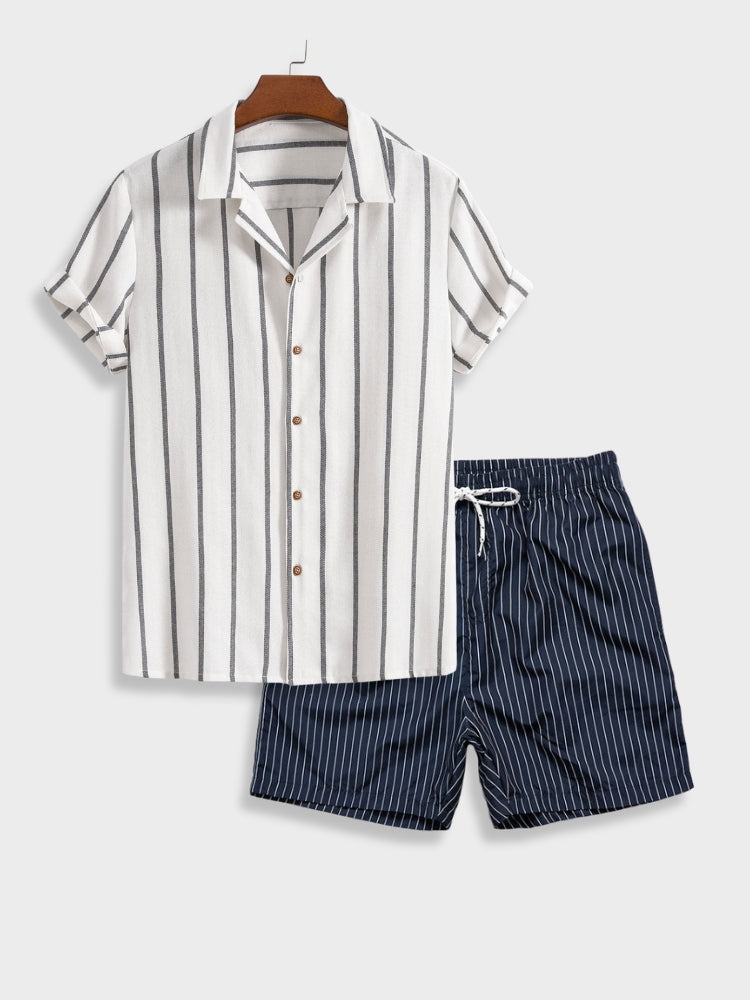 Elias® | Completo estivo a righe da uomo