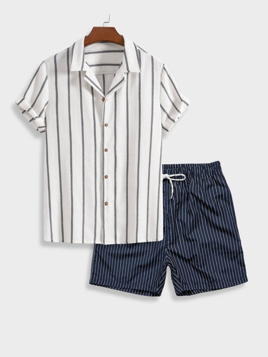 Elias® | Completo estivo a righe da uomo